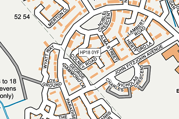 HP18 0YF map - OS OpenMap – Local (Ordnance Survey)