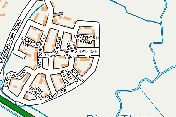 HP18 0ZB map - OS OpenMap – Local (Ordnance Survey)