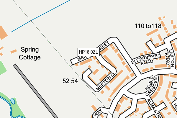 HP18 0ZL map - OS OpenMap – Local (Ordnance Survey)
