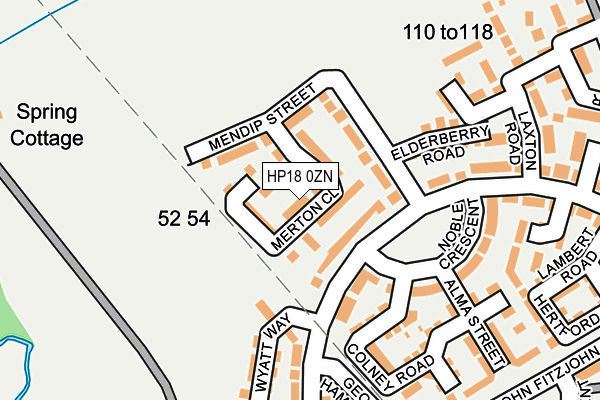 HP18 0ZN map - OS OpenMap – Local (Ordnance Survey)