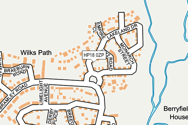 HP18 0ZP map - OS OpenMap – Local (Ordnance Survey)