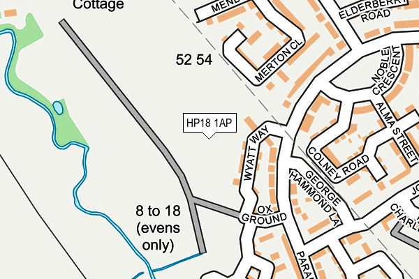 HP18 1AP map - OS OpenMap – Local (Ordnance Survey)