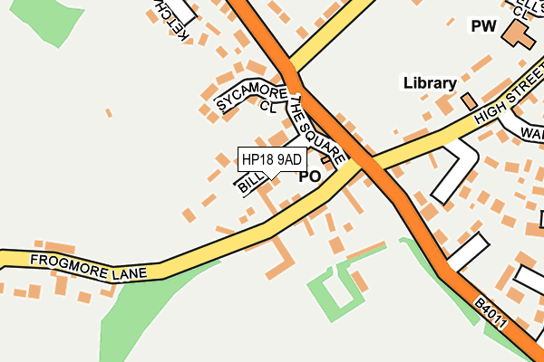 HP18 9AD map - OS OpenMap – Local (Ordnance Survey)