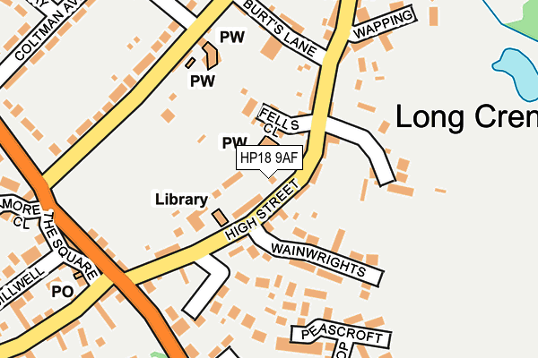 HP18 9AF map - OS OpenMap – Local (Ordnance Survey)