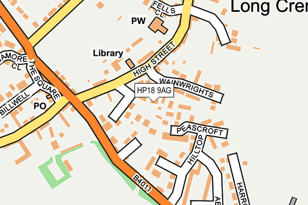 HP18 9AG map - OS OpenMap – Local (Ordnance Survey)