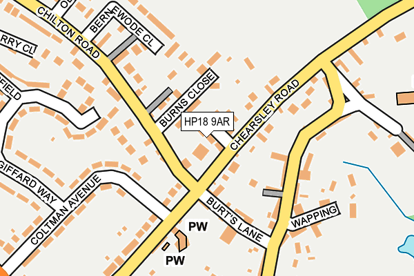 HP18 9AR map - OS OpenMap – Local (Ordnance Survey)