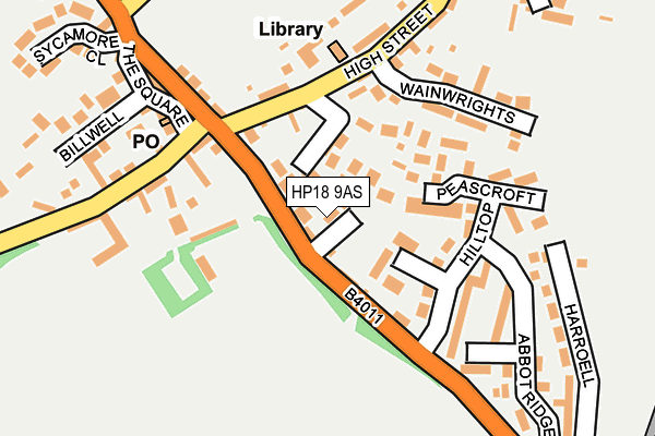 HP18 9AS map - OS OpenMap – Local (Ordnance Survey)