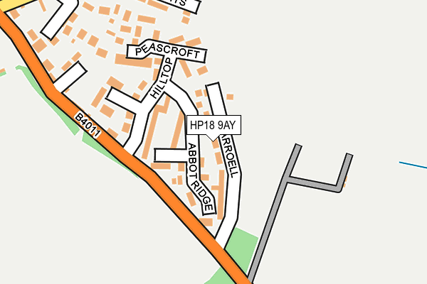 HP18 9AY map - OS OpenMap – Local (Ordnance Survey)