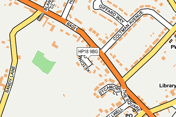 HP18 9BG map - OS OpenMap – Local (Ordnance Survey)