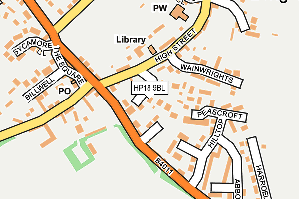 HP18 9BL map - OS OpenMap – Local (Ordnance Survey)