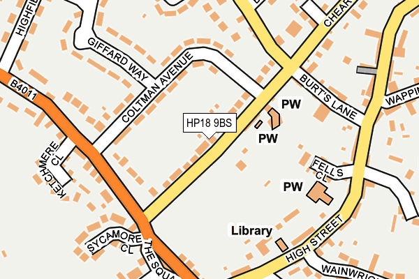HP18 9BS map - OS OpenMap – Local (Ordnance Survey)
