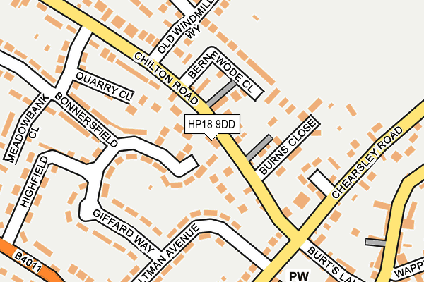 HP18 9DD map - OS OpenMap – Local (Ordnance Survey)