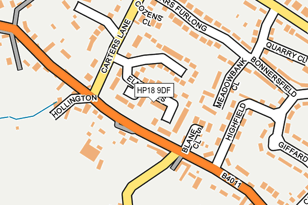 HP18 9DF map - OS OpenMap – Local (Ordnance Survey)