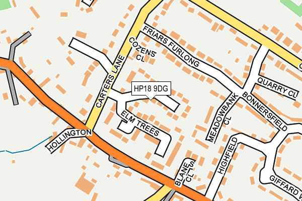 HP18 9DG map - OS OpenMap – Local (Ordnance Survey)