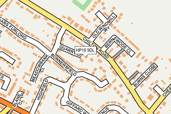 HP18 9DL map - OS OpenMap – Local (Ordnance Survey)