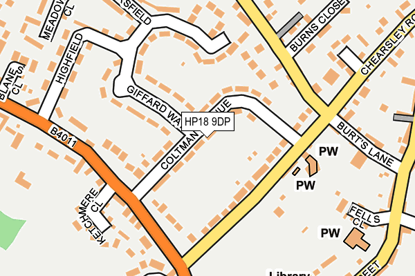HP18 9DP map - OS OpenMap – Local (Ordnance Survey)