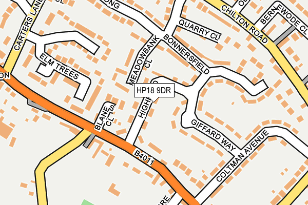 HP18 9DR map - OS OpenMap – Local (Ordnance Survey)
