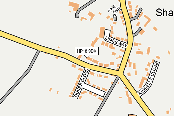 HP18 9DX map - OS OpenMap – Local (Ordnance Survey)