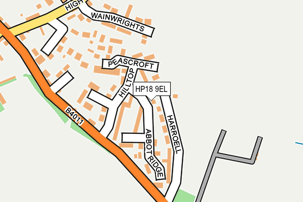 HP18 9EL map - OS OpenMap – Local (Ordnance Survey)
