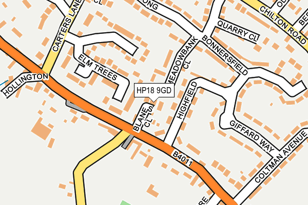 HP18 9GD map - OS OpenMap – Local (Ordnance Survey)