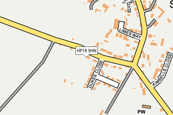 HP18 9HN map - OS OpenMap – Local (Ordnance Survey)