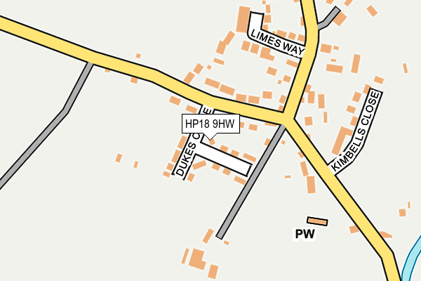 HP18 9HW map - OS OpenMap – Local (Ordnance Survey)
