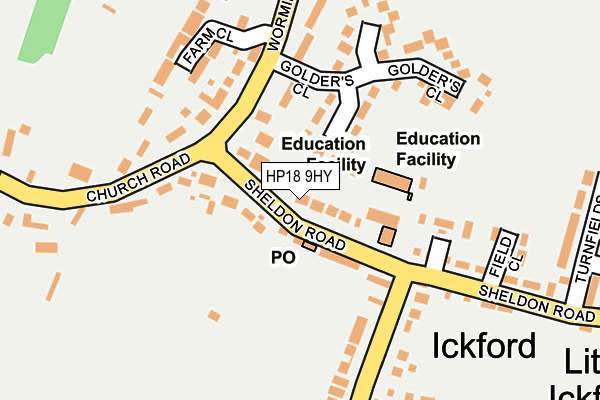 Map of ICKFORD CONVENIENCE STORES LTD at local scale