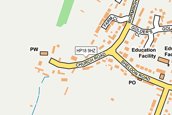 HP18 9HZ map - OS OpenMap – Local (Ordnance Survey)