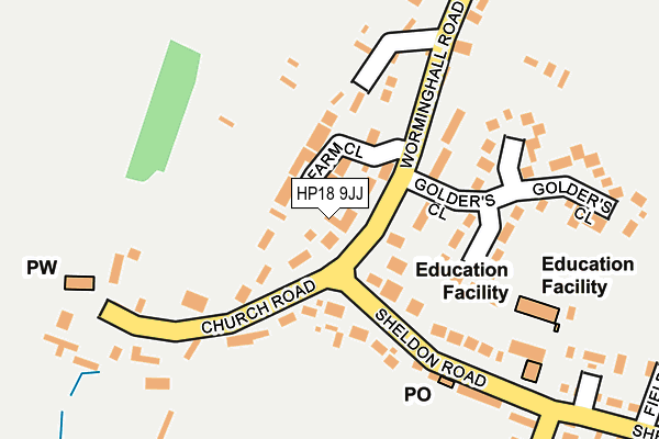 HP18 9JJ map - OS OpenMap – Local (Ordnance Survey)