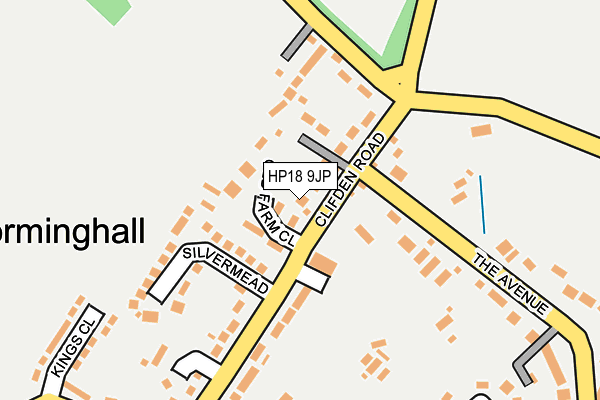 HP18 9JP map - OS OpenMap – Local (Ordnance Survey)