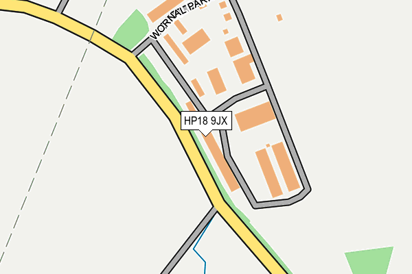 HP18 9JX map - OS OpenMap – Local (Ordnance Survey)