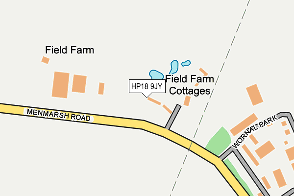 HP18 9JY map - OS OpenMap – Local (Ordnance Survey)