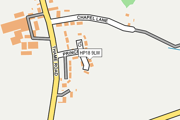HP18 9LW map - OS OpenMap – Local (Ordnance Survey)