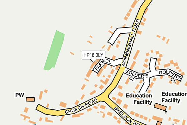 HP18 9LY map - OS OpenMap – Local (Ordnance Survey)