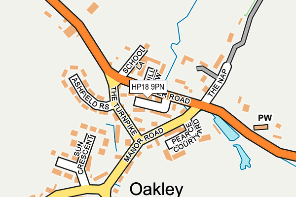 HP18 9PN map - OS OpenMap – Local (Ordnance Survey)