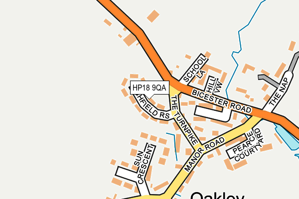 HP18 9QA map - OS OpenMap – Local (Ordnance Survey)