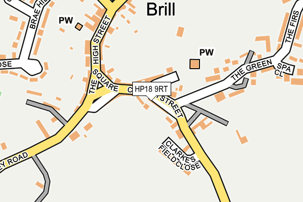 HP18 9RT map - OS OpenMap – Local (Ordnance Survey)