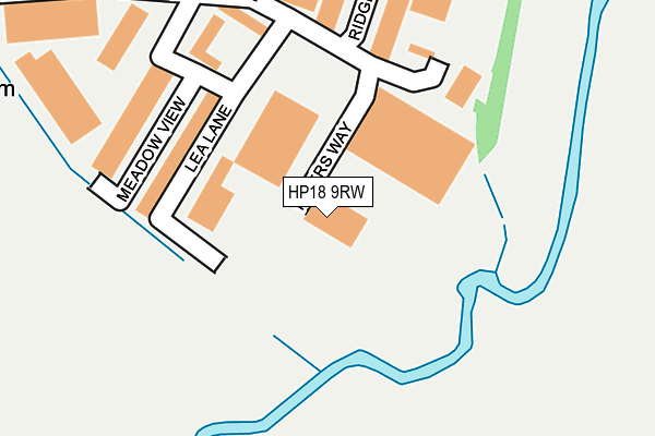 HP18 9RW map - OS OpenMap – Local (Ordnance Survey)