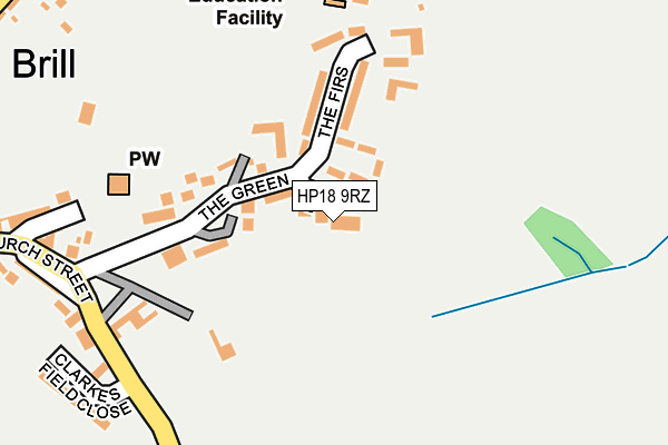 HP18 9RZ map - OS OpenMap – Local (Ordnance Survey)