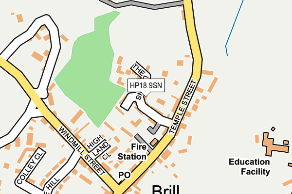 HP18 9SN map - OS OpenMap – Local (Ordnance Survey)