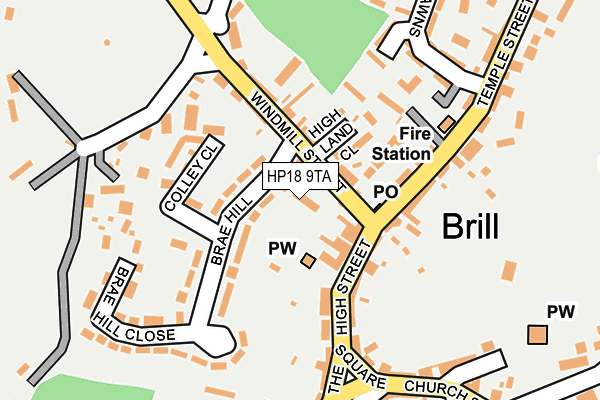HP18 9TA map - OS OpenMap – Local (Ordnance Survey)