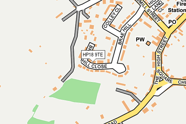 HP18 9TE map - OS OpenMap – Local (Ordnance Survey)
