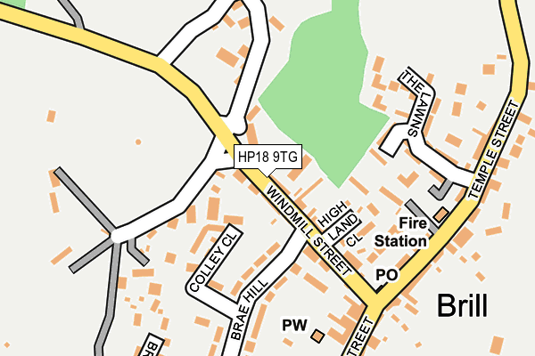 HP18 9TG map - OS OpenMap – Local (Ordnance Survey)