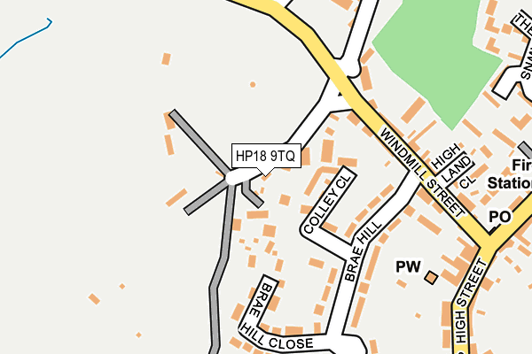 HP18 9TQ map - OS OpenMap – Local (Ordnance Survey)