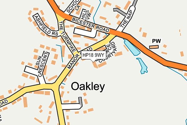 HP18 9WY map - OS OpenMap – Local (Ordnance Survey)