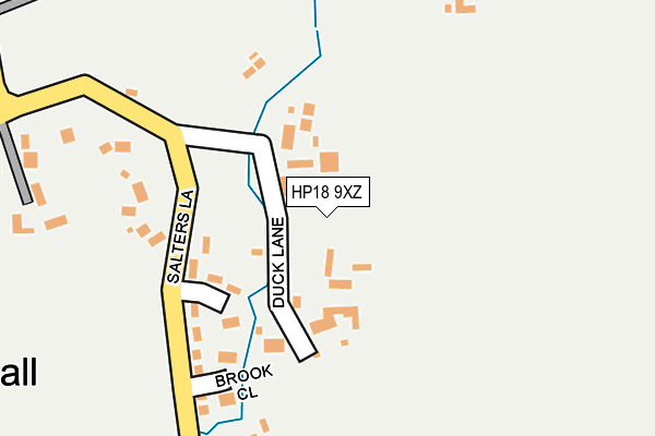 HP18 9XZ map - OS OpenMap – Local (Ordnance Survey)