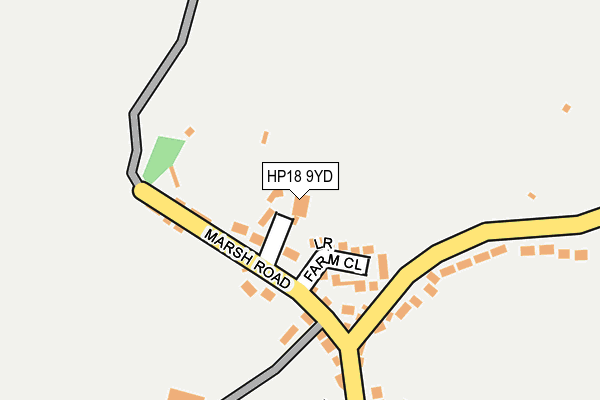 HP18 9YD map - OS OpenMap – Local (Ordnance Survey)