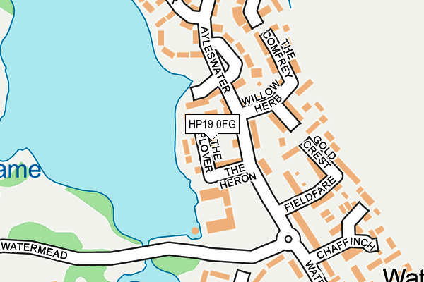 HP19 0FG map - OS OpenMap – Local (Ordnance Survey)