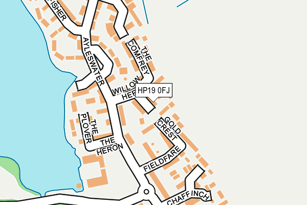 HP19 0FJ map - OS OpenMap – Local (Ordnance Survey)