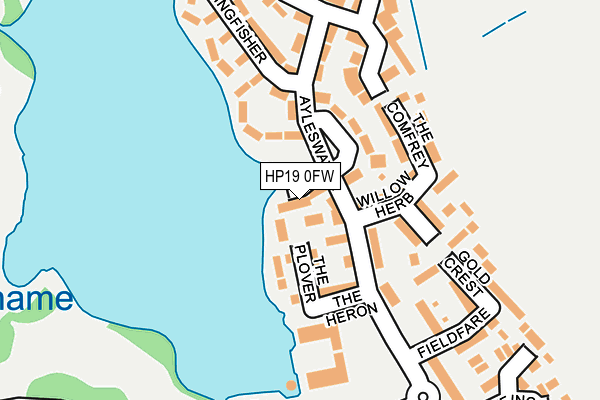 HP19 0FW map - OS OpenMap – Local (Ordnance Survey)
